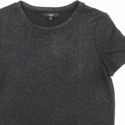 Womens UK Size 8 NEXT Black Basic T-Shirt
