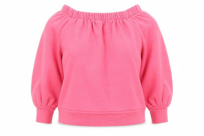 Very Womens Pink Cotton Pullover Sweatshirt Size 12 Pullover