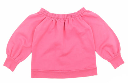 Very Womens Pink Cotton Pullover Sweatshirt Size 12 Pullover