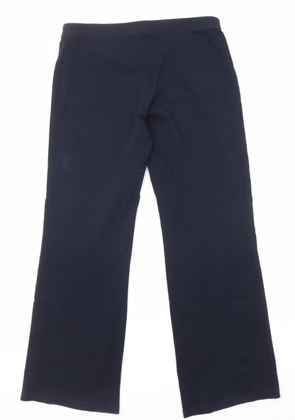 Womens UK Size 10 Marks and Spencer Regular Fit  Blue Trousers