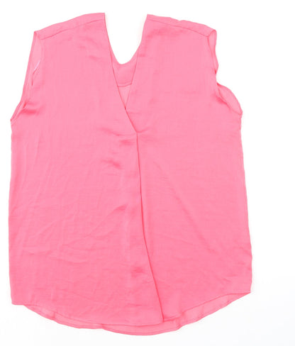 Womens UK Size 10 Marks and Spencer Pink Basic Blouse