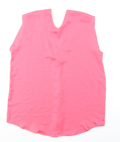 Womens UK Size 10 Marks and Spencer Pink Basic Blouse