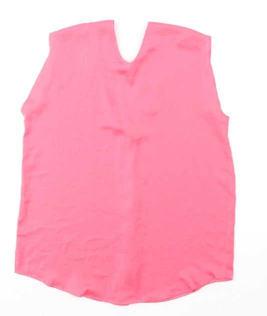 Womens UK Size 10 Marks and Spencer Pink Basic Blouse