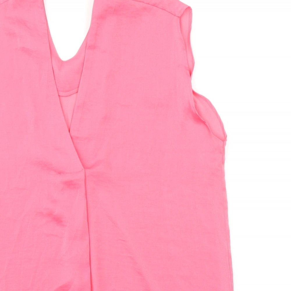 Womens UK Size 10 Marks and Spencer Pink Basic Blouse