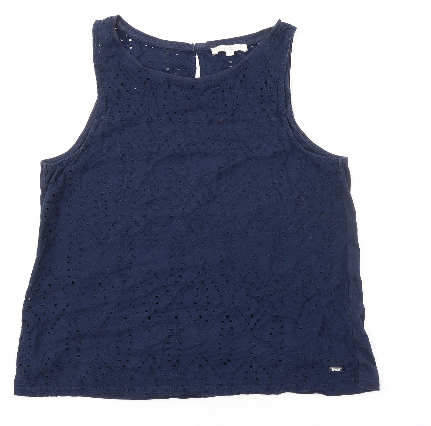 Womens UK Size L TOM TAILOR Blue Basic Tank