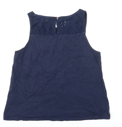 Womens UK Size L TOM TAILOR Blue Basic Tank
