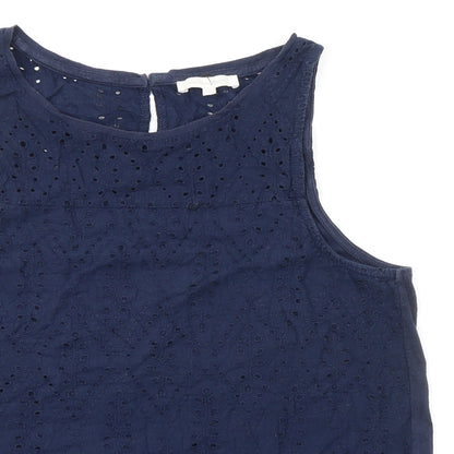 Womens UK Size L TOM TAILOR Blue Basic Tank