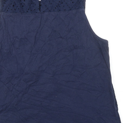 Womens UK Size L TOM TAILOR Blue Basic Tank