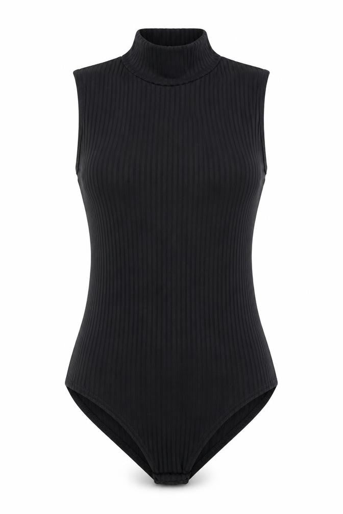 Womens UK Size 10 Parisian Collection One-Piece Black Bodysuit