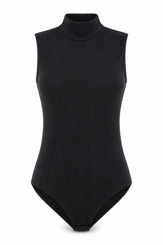 Womens UK Size 10 Parisian Collection One-Piece Black Bodysuit