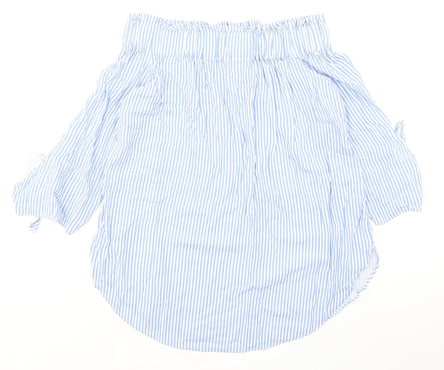 Womens UK Size 8 H&M Blue Basic Blouse