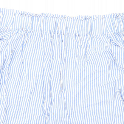 Womens UK Size 8 H&M Blue Basic Blouse