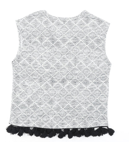 Womens UK Size 6 River Island Grey Basic Blouse
