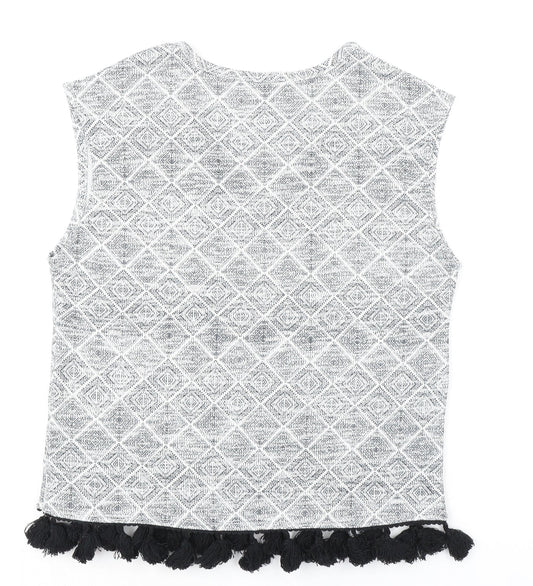 Womens UK Size 6 River Island Grey Basic Blouse