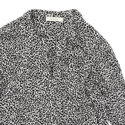 Womens UK Size 12 Oasis Black Basic Blouse