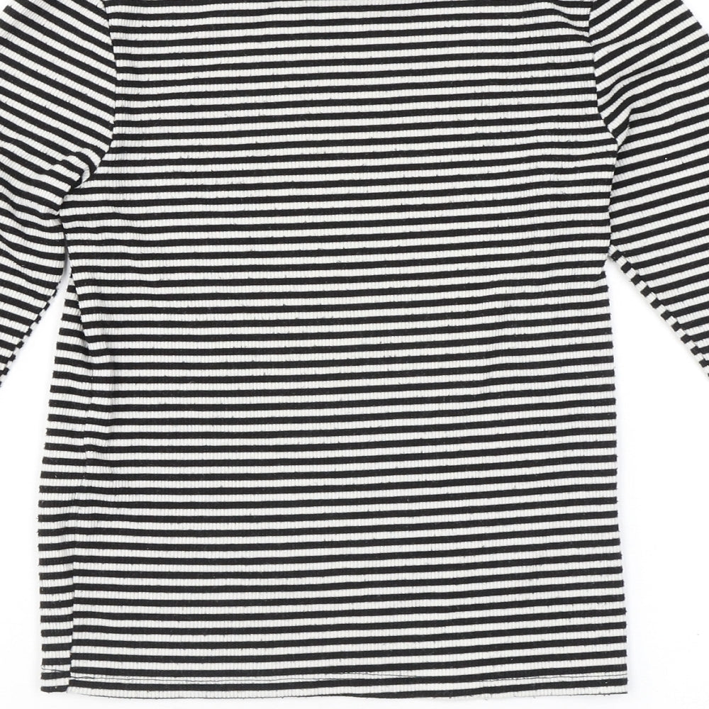 Womens UK Size 6 New Look Black Basic T-Shirt