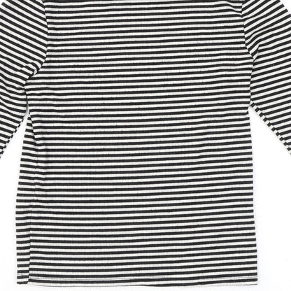 Womens UK Size 6 New Look Black Basic T-Shirt