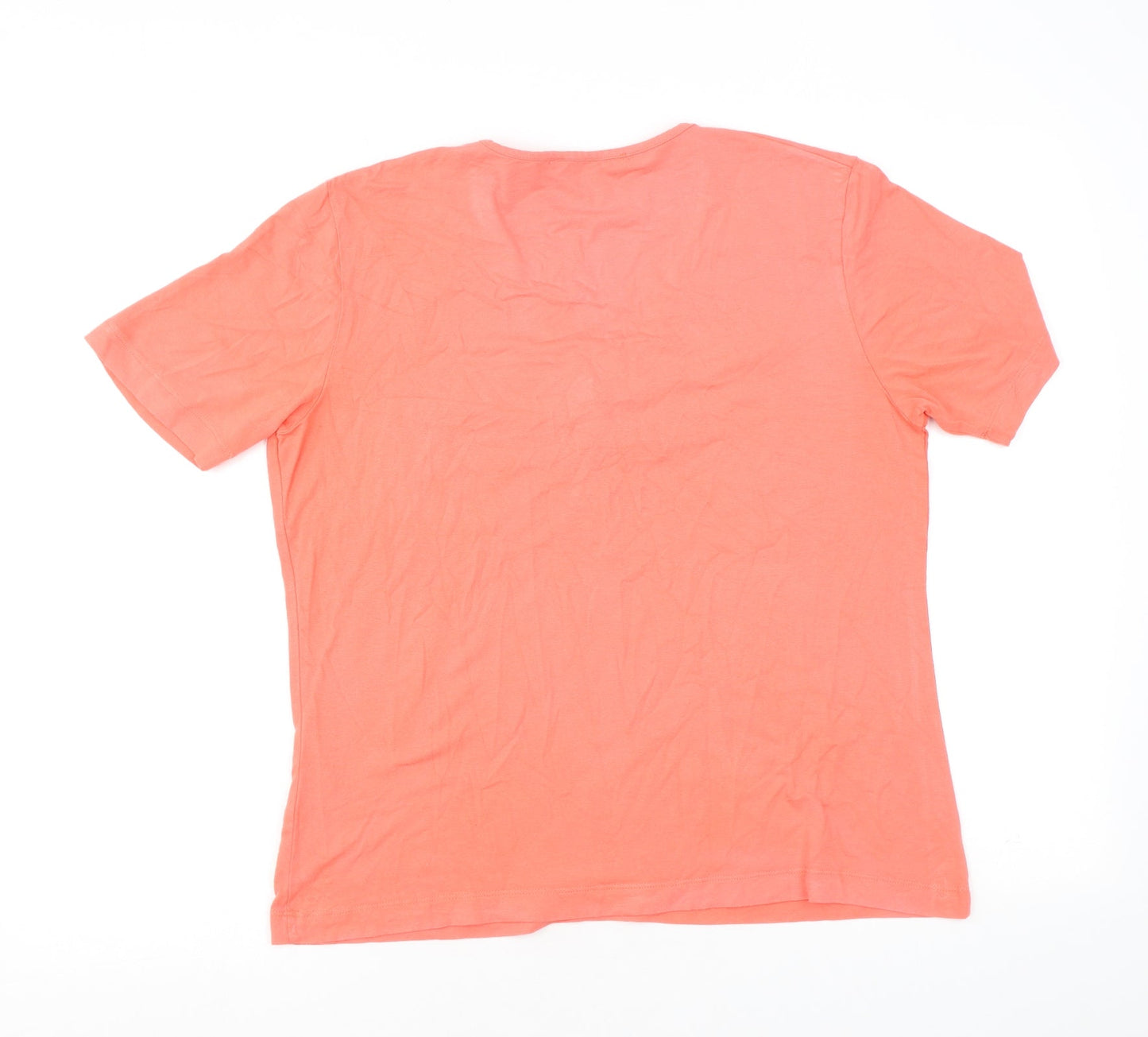 Womens UK Size 14 Bianca Orange Basic T-Shirt
