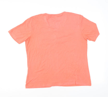 Womens UK Size 14 Bianca Orange Basic T-Shirt