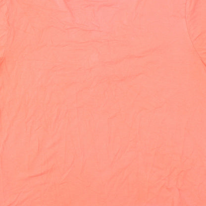Womens UK Size 14 Bianca Orange Basic T-Shirt