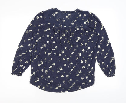 Womens UK Size S Lucky Brand Blue Basic Blouse