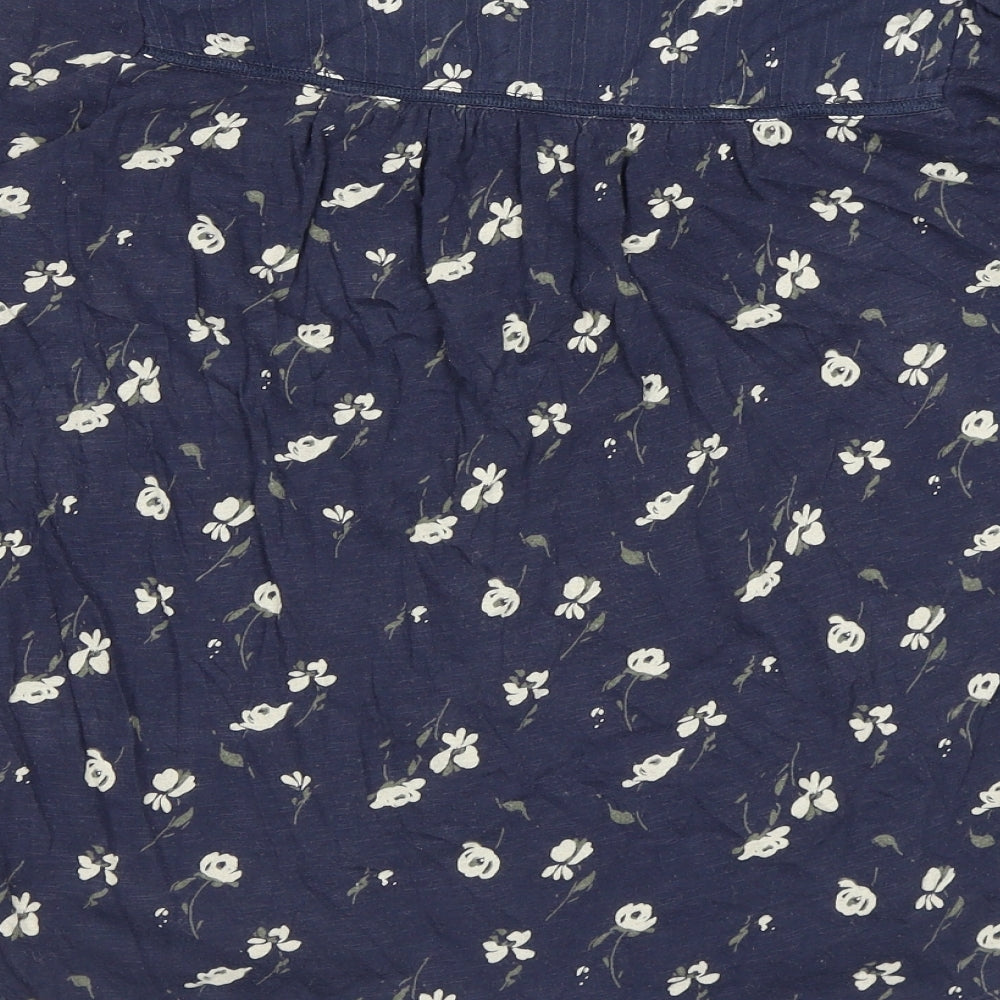 Womens UK Size S Lucky Brand Blue Basic Blouse