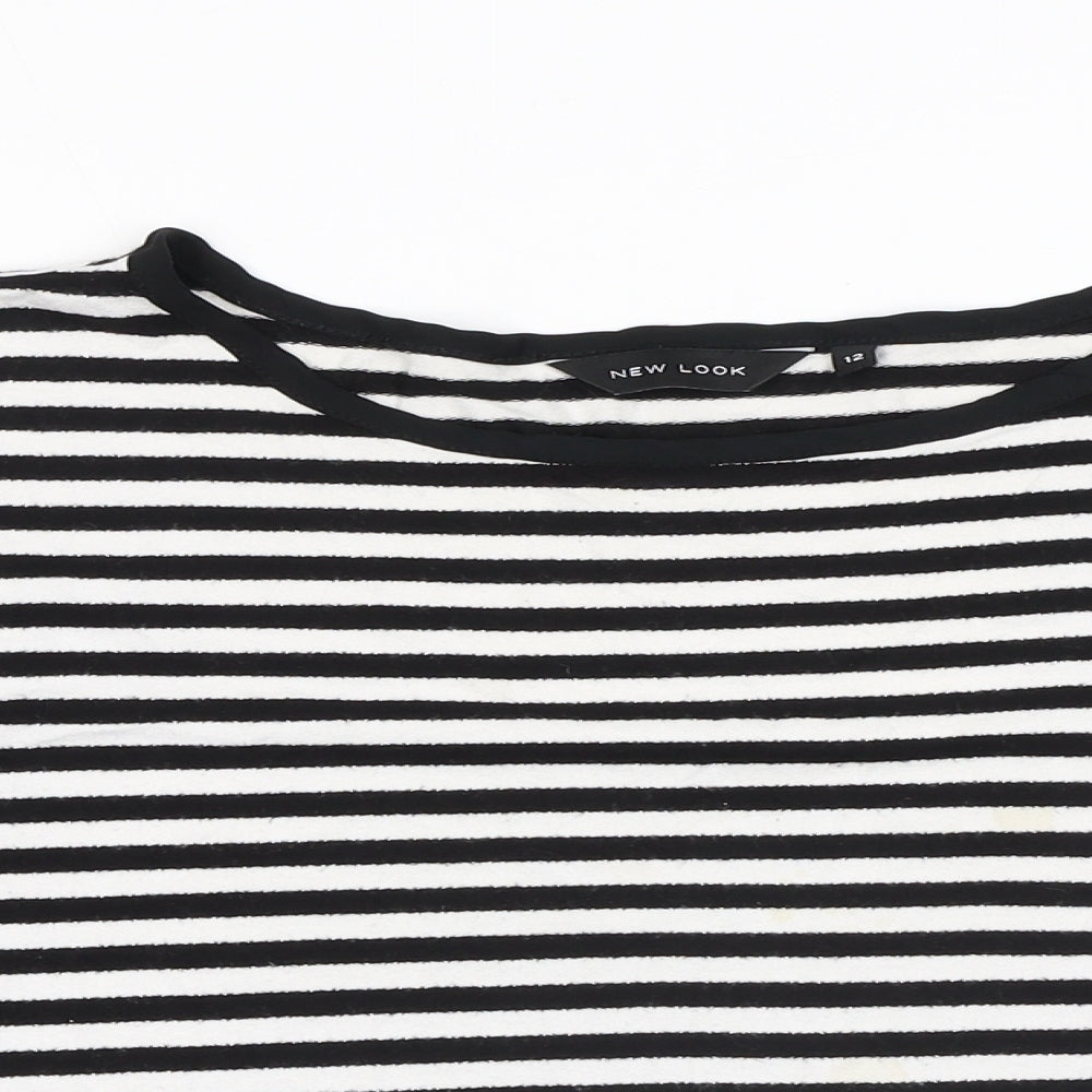 Womens UK Size 12 New Look Black Basic T-Shirt