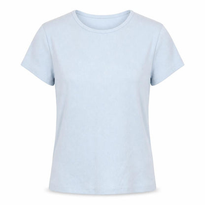 Bershka Womens Blue Polyester Basic T-Shirt Size M Round Neck