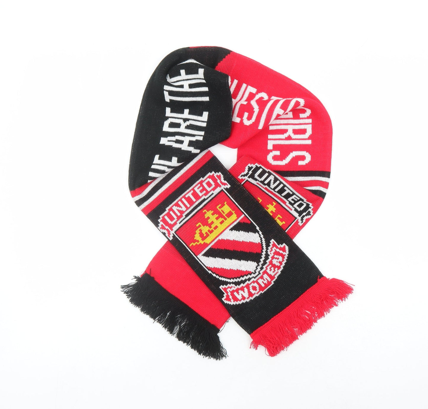 Manchester Womens Multicoloured Acrylic Scarf - We are the Manchester girls