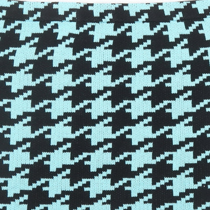 Reclaimed Vintage Womens Black Geometric Acrylic A-Line Skirt Size XL - Houndstooth Pattern
