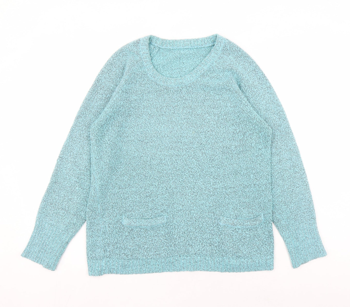 Womens UK Size M M&Co Blue Pullover Jumper