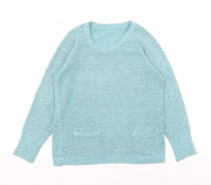 Womens UK Size M M&Co Blue Pullover Jumper