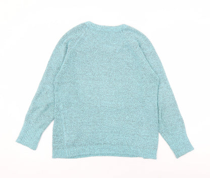 Womens UK Size M M&Co Blue Pullover Jumper
