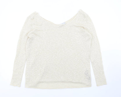 Womens UK Size S Zara Beige Pullover Jumper