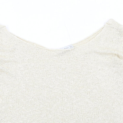 Womens UK Size S Zara Beige Pullover Jumper
