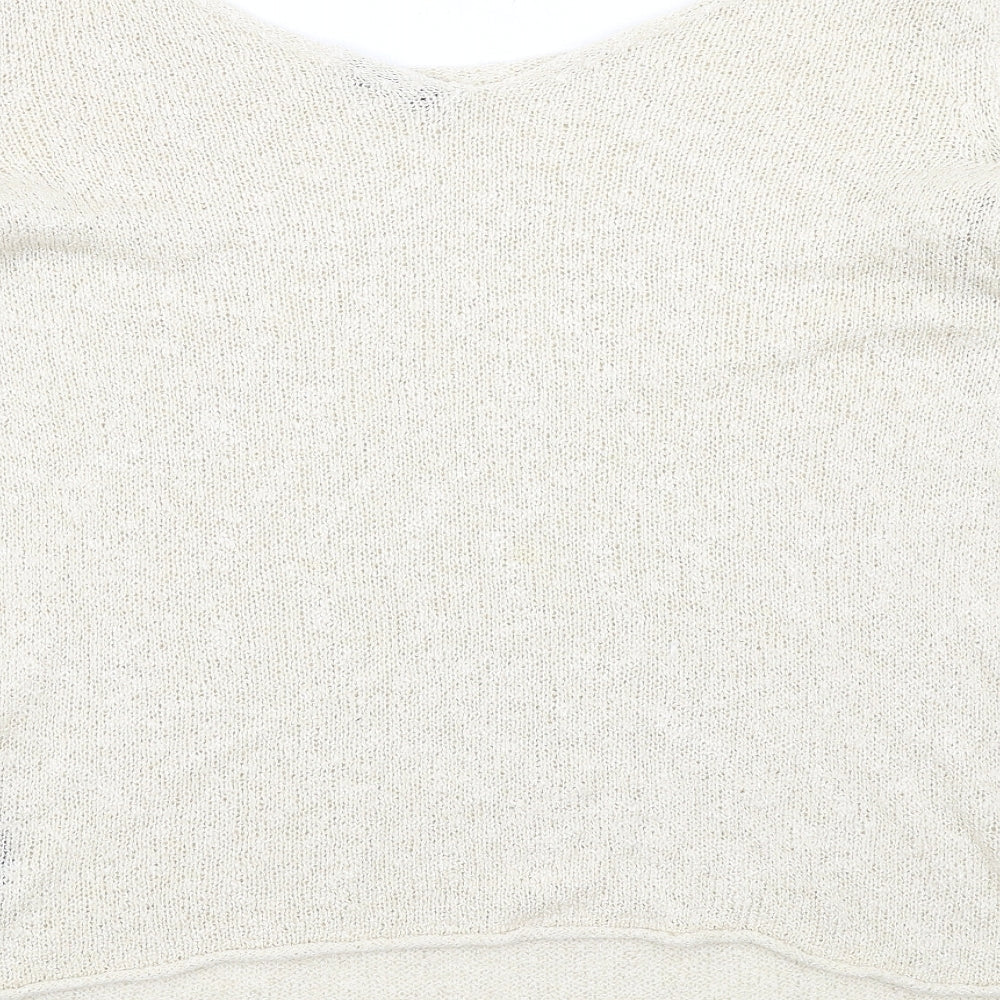 Womens UK Size S Zara Beige Pullover Jumper
