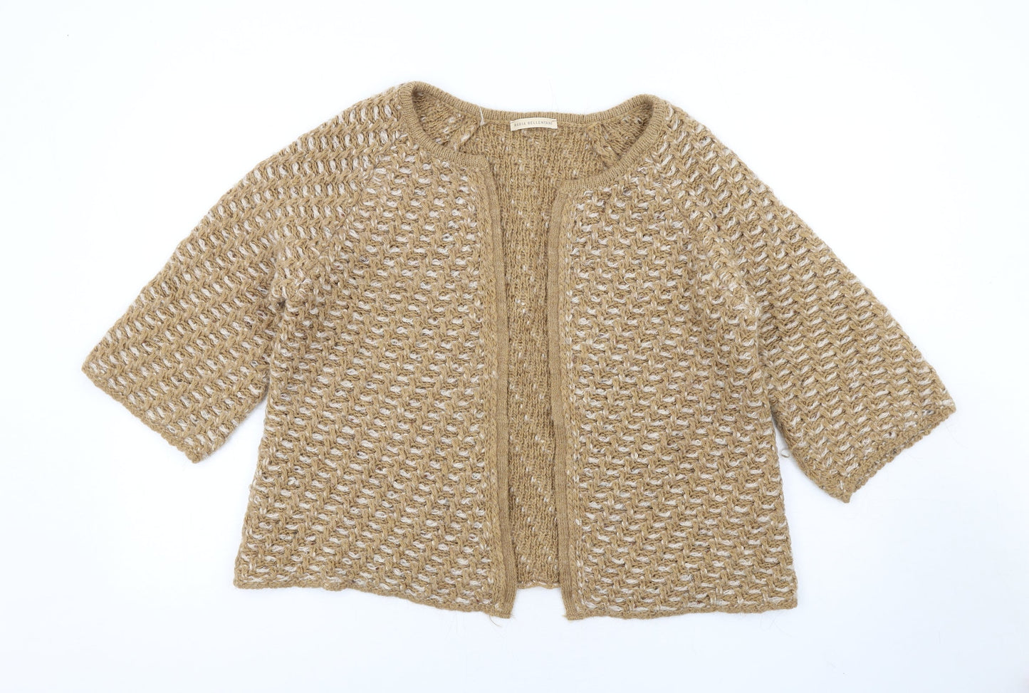 Womens UK Size 14 Maria Bellentani Brown Cardigan Jumper