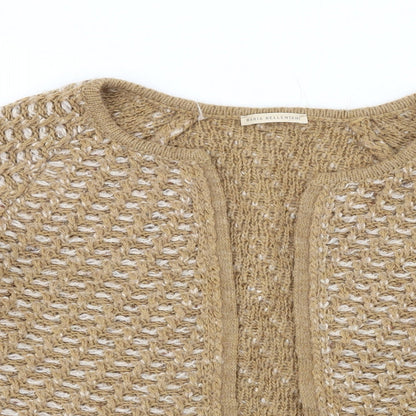 Womens UK Size 14 Maria Bellentani Brown Cardigan Jumper
