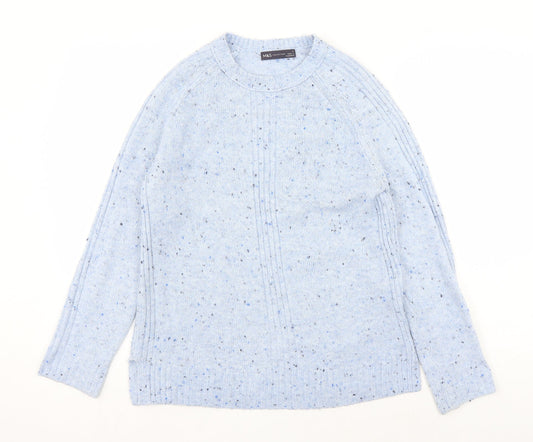 Womens UK Size S Marks and Spencer Blue Pullover Jumper