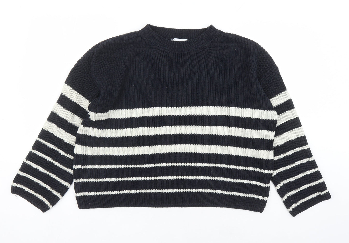 Womens UK Size S Zara Blue Pullover Jumper