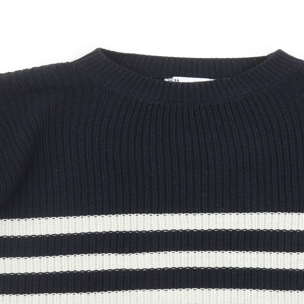 Womens UK Size S Zara Blue Pullover Jumper