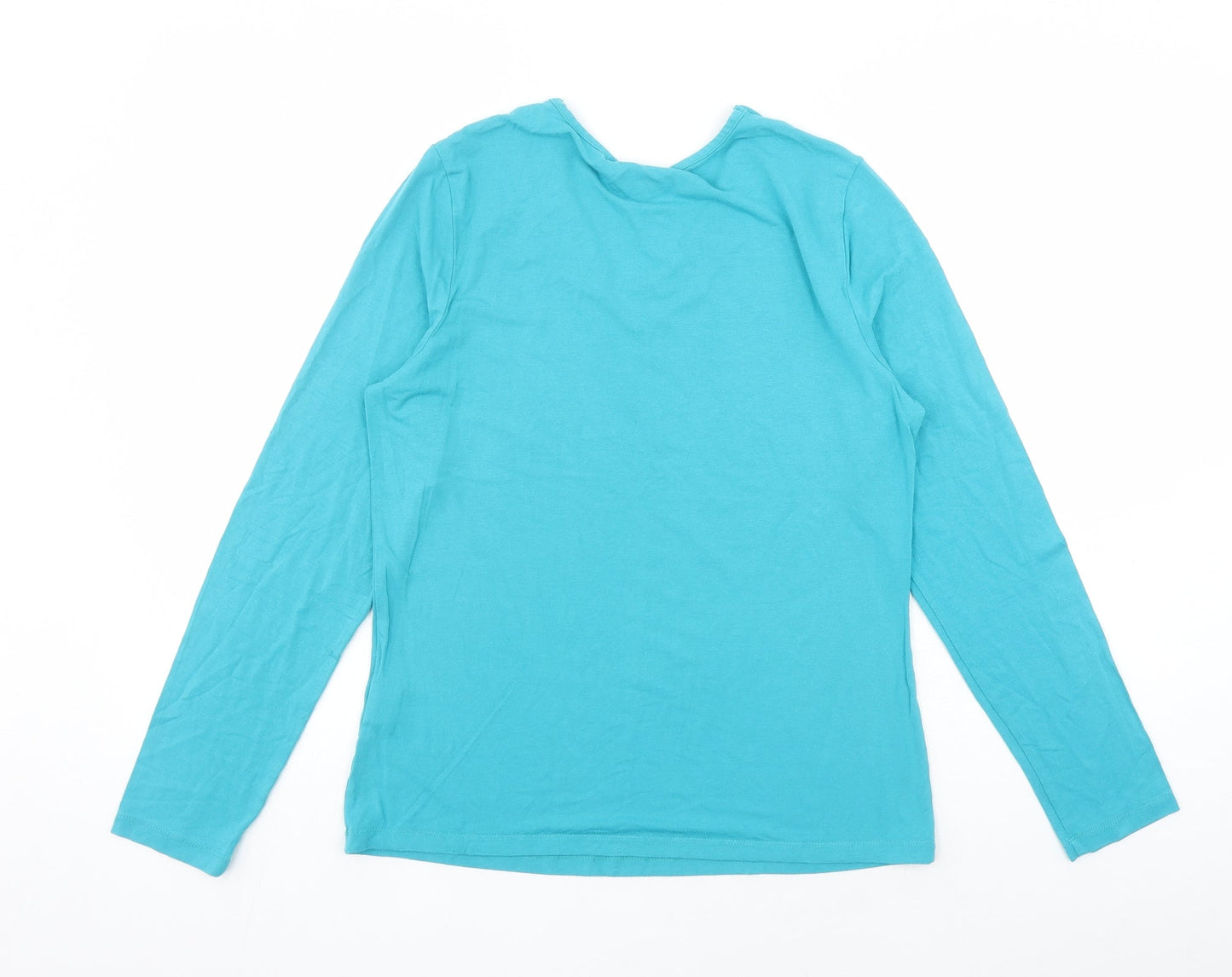 Womens UK Size 12 Lebek Blue Basic T-Shirt