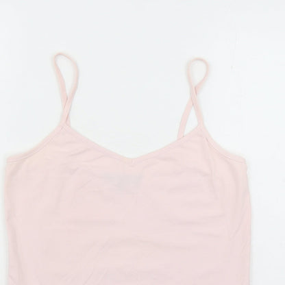 Great Plains Womens Pink Cotton Camisole Tank Size L V-Neck