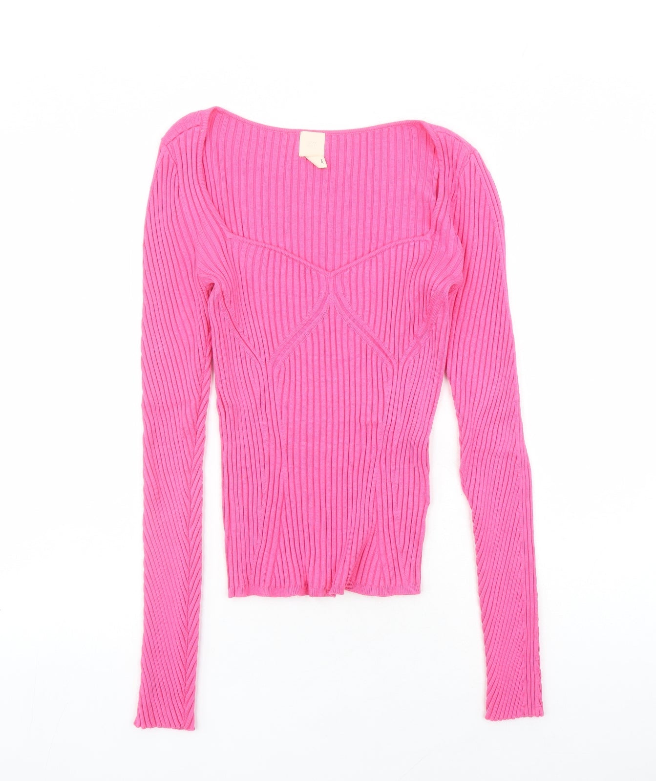 Womens UK Size M H&M Pink Pullover Jumper