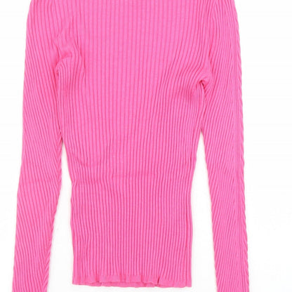 Womens UK Size M H&M Pink Pullover Jumper
