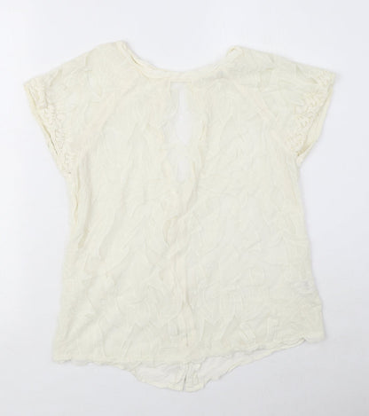 Womens UK Size 10 River Island Ivory Basic Blouse