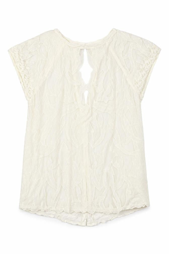 Womens UK Size 10 River Island Ivory Basic Blouse