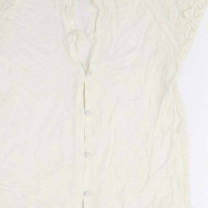 Womens UK Size 10 River Island Ivory Basic Blouse