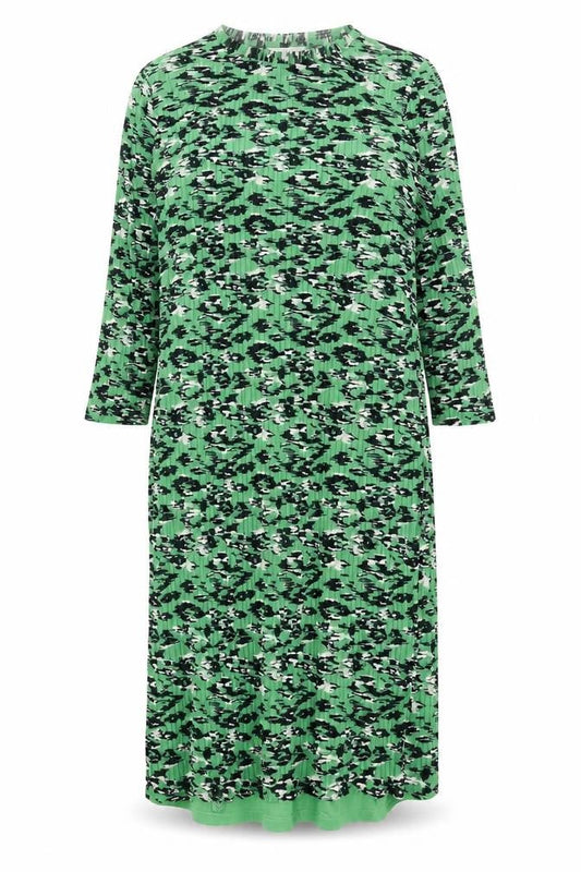 Marks and Spencer Womens Green Geometric Polyester Maxi Size 22 Round Neck Pullover - Under Layer