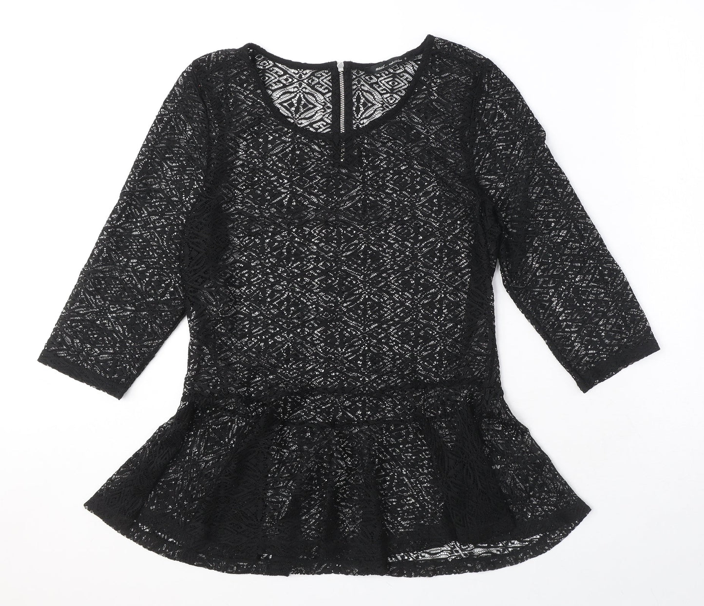 Womens UK Size 12 NEXT Black Basic Blouse